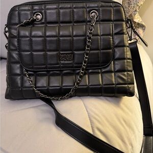 Rad Rev Black Lux Quilted Shoulder Bag